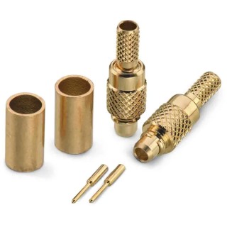 Wurth Elektronik WR-MMCX Series Coaxial Connector Cable Male MCX, 50 Ω, Straight Body Crimp 66046011210620