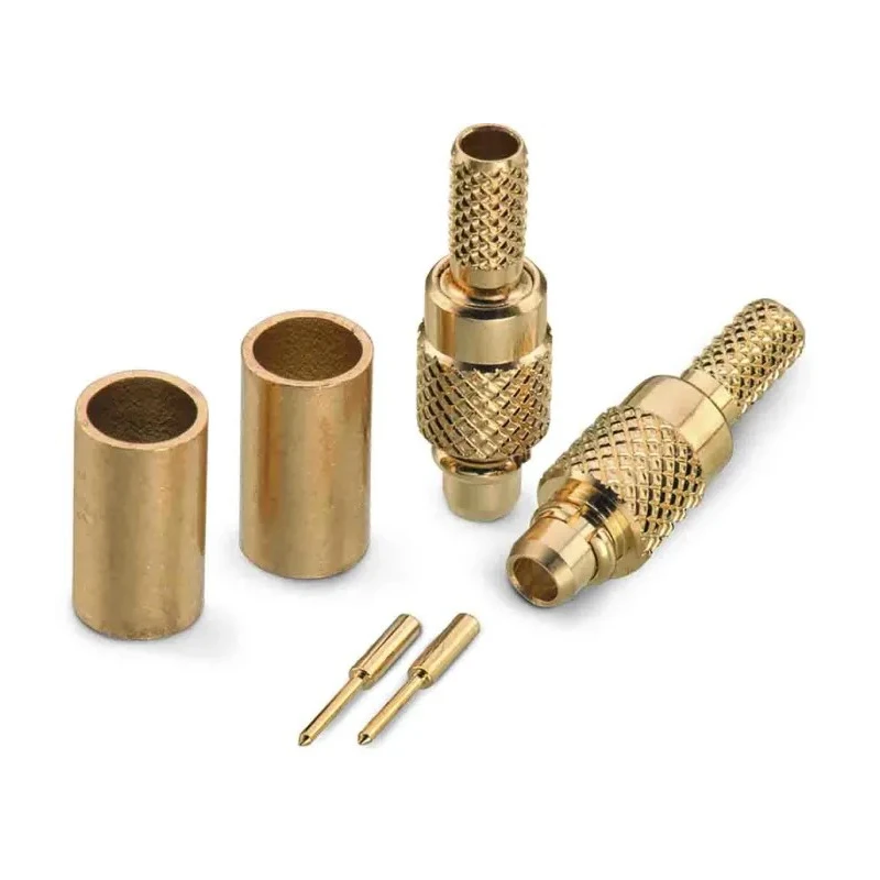 Wurth Elektronik WR-MMCX Series Coaxial Connector Cable Male MCX, 50 Ω, Straight Body Crimp 66046011210620