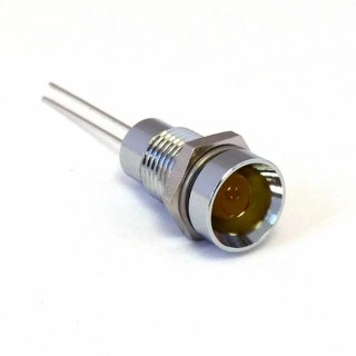 CML Innovative Technologies Yellow LED Panel Mount Indicator 2.1V, IP40, M8 Termination 19050002