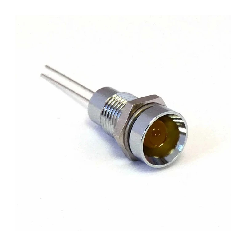 CML Innovative Technologies Yellow LED Panel Mount Indicator 2.1V, IP40, M8 Termination 19050002