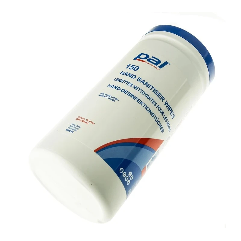 PAL Wet Hand Wipes Tub of 150, 200 x 200 mm, Single Use Hand Cleaning Wipes W68230