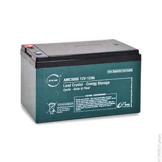 ENIX Energies Sealed Lead Acid Battery 12 V 12 Ah Lead Crystal Construction Standard Termination AMC9006