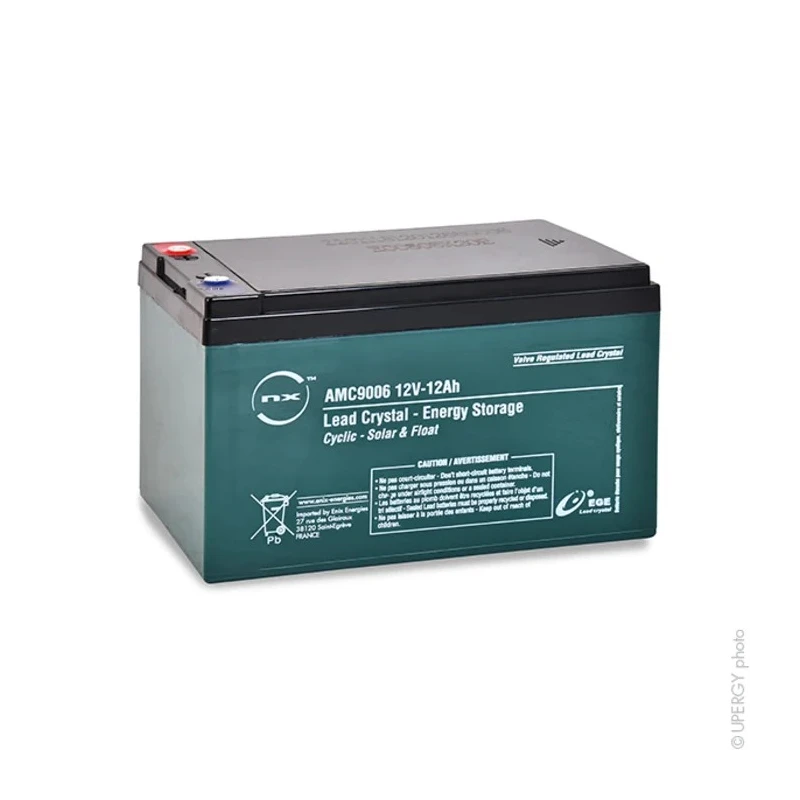 ENIX Energies Sealed Lead Acid Battery 12 V 12 Ah Lead Crystal Construction Standard Termination AMC9006