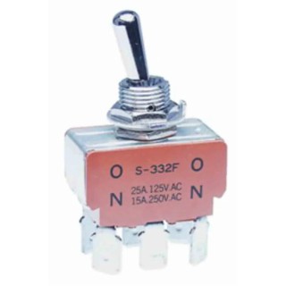 NKK Switches Toggle Switch Panel Mount On-On DPDT Quick Connect Terminal 30 V dc 125 V ac S332F