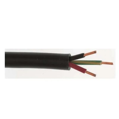 RS PRO 3 Core Power Cable Brown Yellow Green 600V 90°C Polyvinyl Chloride Jacket Annealed Copper 196-4666