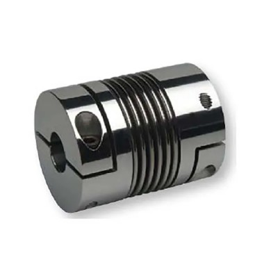 Huco Coupler 66 mm OD, 22 mm Bore, 79 mm Length, Clamp Style Aluminium Hub, Stainless Steel Bellows, Max Speed 554.66.4949