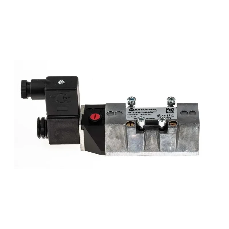 Norgren Pneumatic Solenoid Valve 5/2 Solenoid/Spring, Push-in Port, 110V AC, 10 bar Pressure, Die Cast SXE9573-A81-00/110VAC