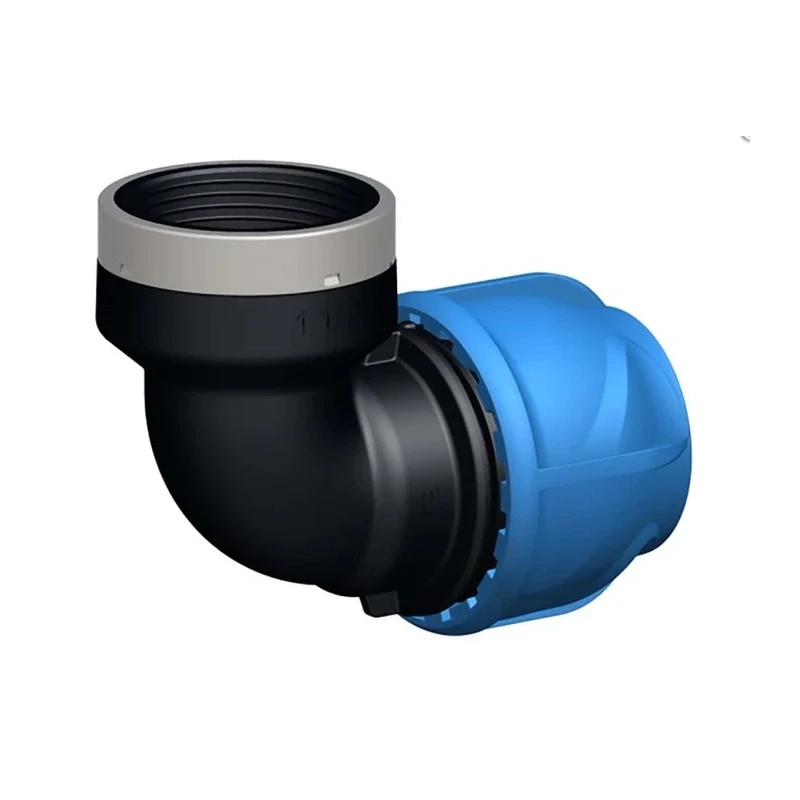 Georg Fischer Plastic Pipe Fitting 90° Threaded Elbow Female 20 mm 1/2 in PP PN16 67 mm Length 158400022