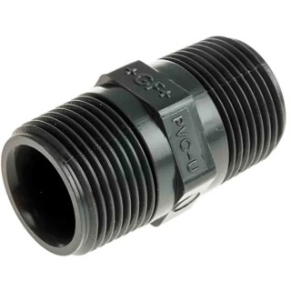 Georg Fischer Plastic Pipe Fitting Straight Threaded R Nipple 3/4 in x 3/4 in 729911907