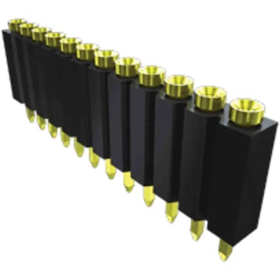 Samtec ESS Series Straight Through Hole PCB Socket, 4-Contact, 1 Row, 2.54 mm Pitch Solder ESS-104-G-04