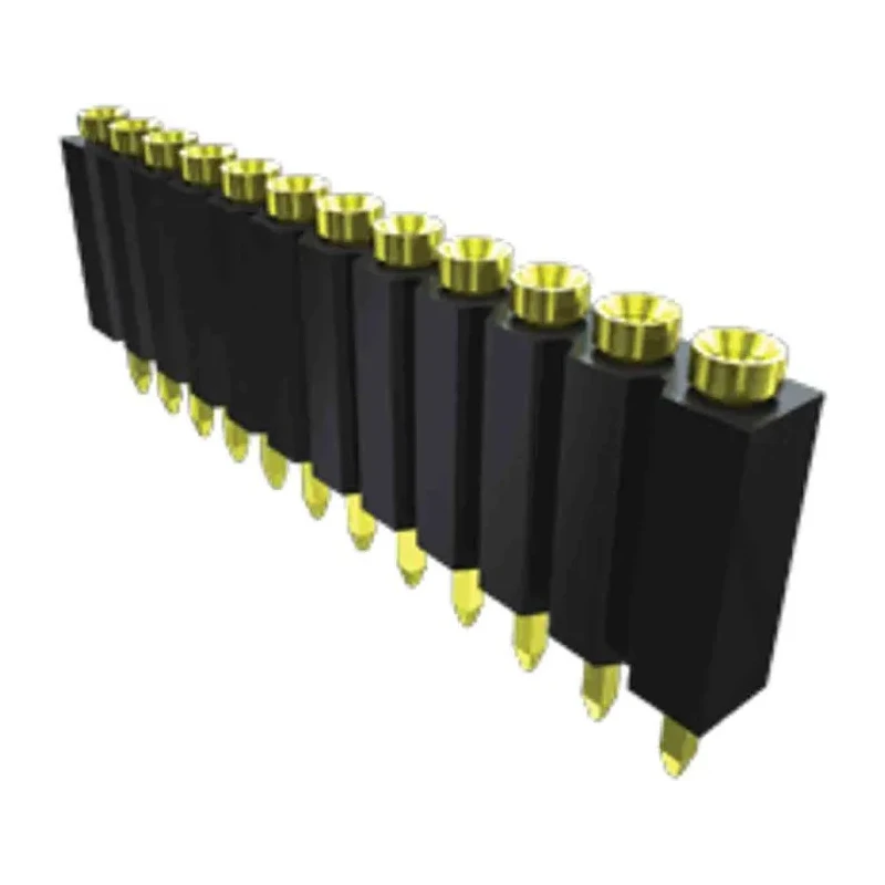 Samtec ESS Series Straight Through Hole PCB Socket, 4-Contact, 1 Row, 2.54 mm Pitch Solder ESS-104-G-04