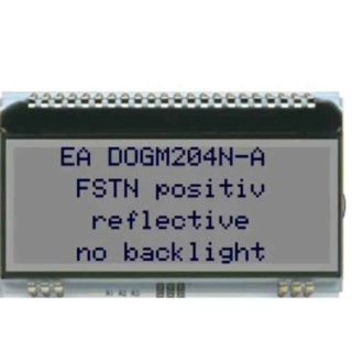 Display Visions LCD Monochrome Display 4 x 20 Characters White on Grey LED Backlight EA DOGM204N-A