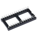 Winslow 2.54 mm Pitch Vertical 28 Way Through Hole Turned Pin Open Frame DIL Socket 5A W30528TTRC