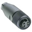 Lumberg Automation Circular Connector 4 Contacts Cable 7/8 in Socket Female IP67 RKC Series 