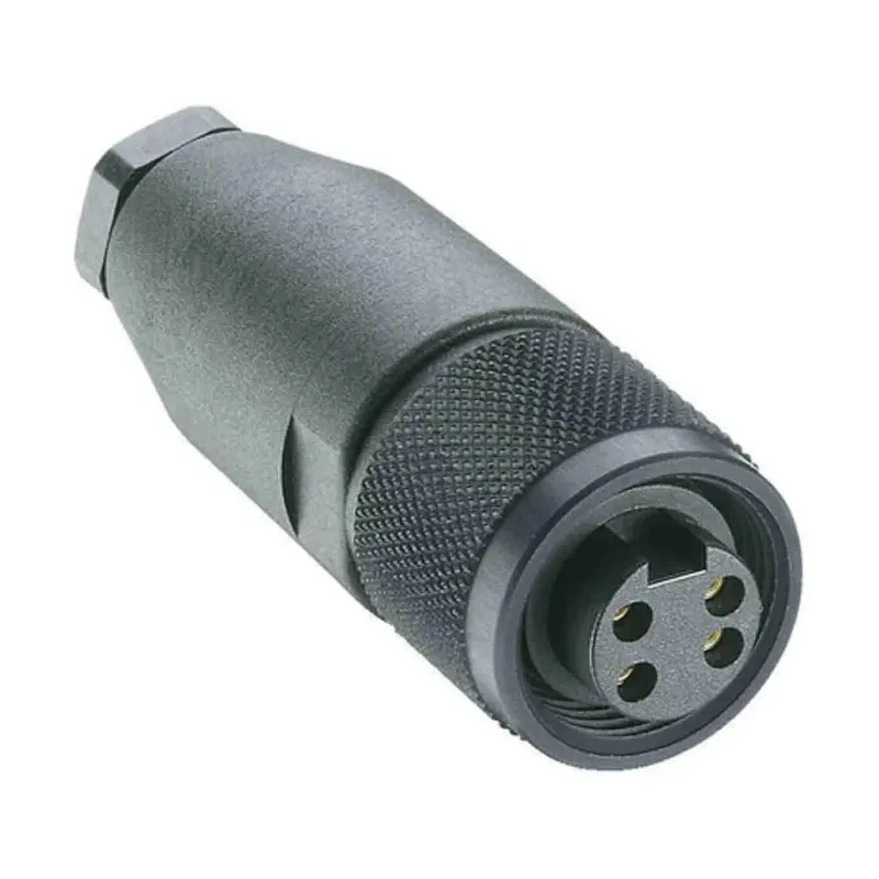 Lumberg Automation Circular Connector 4 Contacts Cable 7/8 in Socket Female IP67 RKC Series 