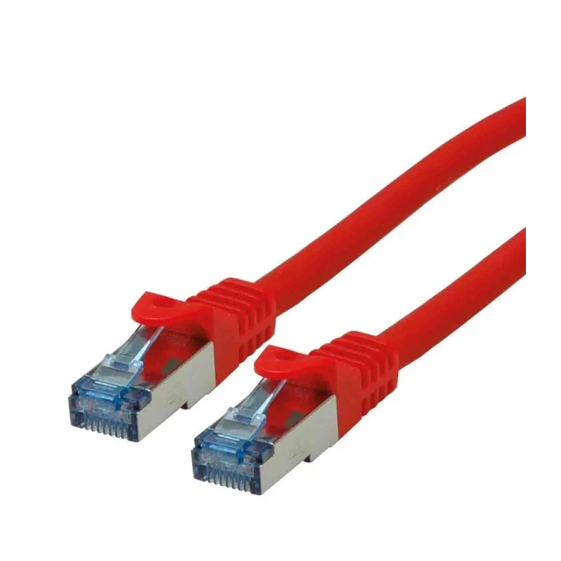 Roline Shielded Screened Low Smoke Zero Halogen Red 0.5 m 8 Core Cat6a Ethernet Cable Cat6a