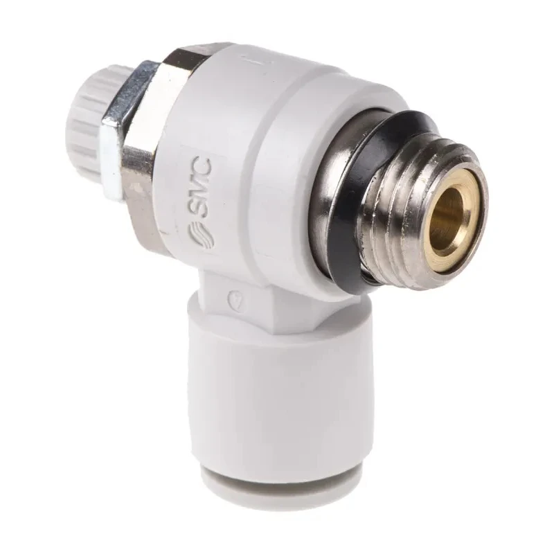 SMC Threaded Series Exhaust Flow Regulator Inlet Male Threaded UNF 1/4 in Outlet Male UNF 1/4 in AS2201F-U02-08