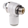 SMC Threaded Series Exhaust Flow Regulator Inlet Male Threaded UNF 1/4 in Outlet Male UNF 1/4 in AS2201F-U02-08