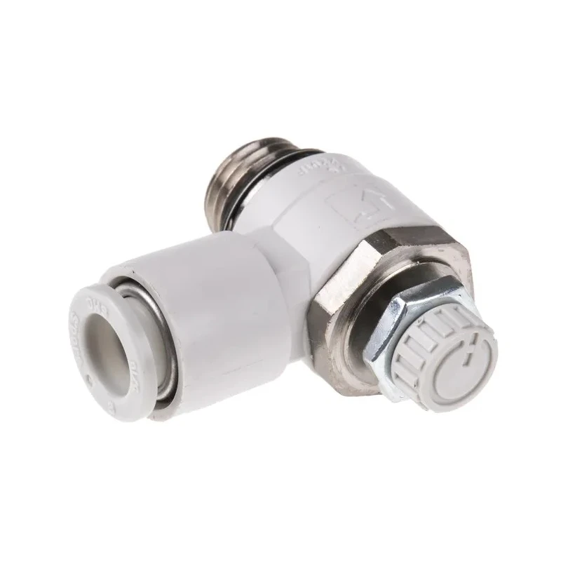 SMC Threaded Series Exhaust Flow Regulator Inlet Male Threaded UNF 1/4 in Outlet Male UNF 1/4 in AS2201F-U02-08