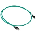 Omron Cat6a Ethernet Cable 4 Core, Green, 1.5 m, Copper Braid Screened, Low Smoke Zero Halogen XS6W-6LSZH8SS150CM-G