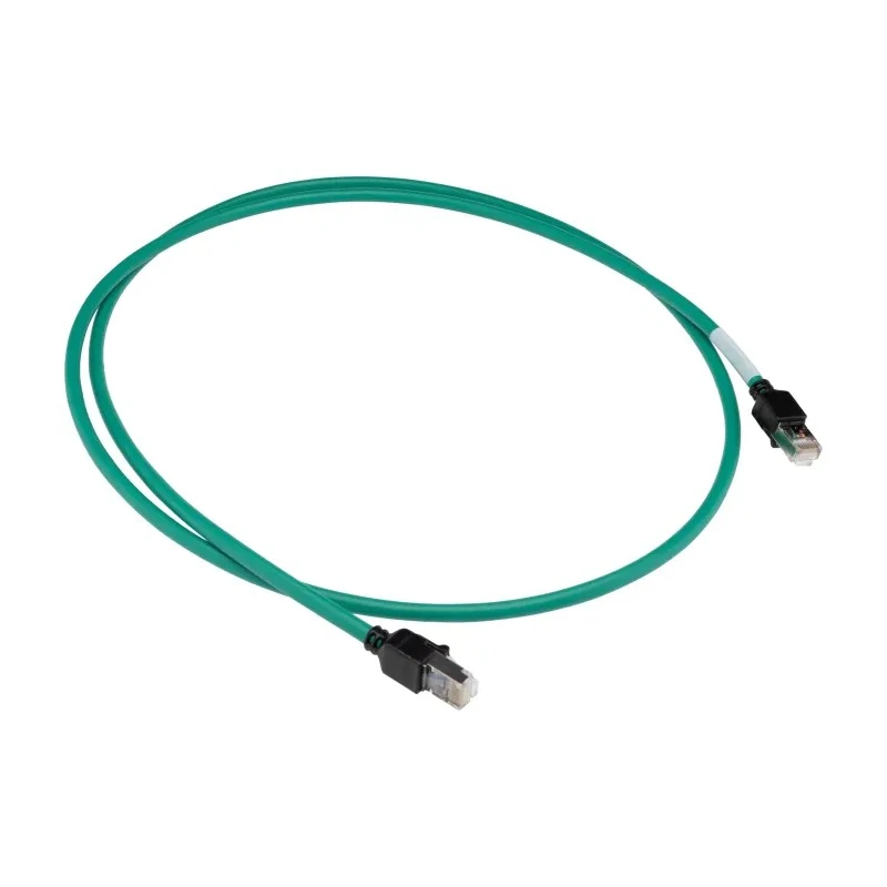 Omron Cat6a Ethernet Cable 4 Core, Green, 1.5 m, Copper Braid Screened, Low Smoke Zero Halogen XS6W-6LSZH8SS150CM-G