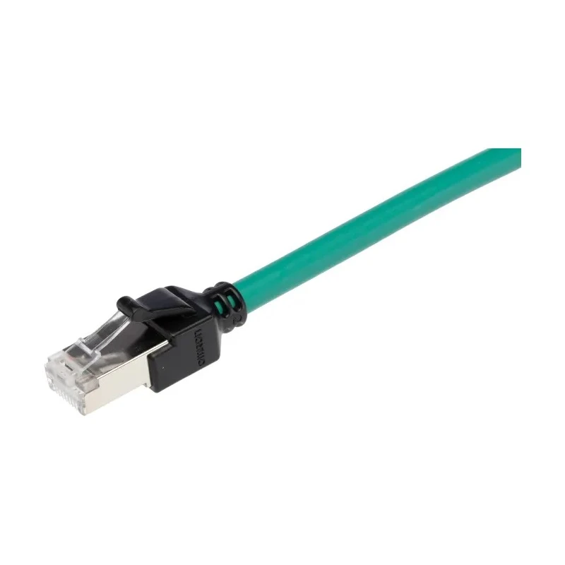 Omron Cat6a Ethernet Cable 4 Core, Green, 1.5 m, Copper Braid Screened, Low Smoke Zero Halogen XS6W-6LSZH8SS150CM-G