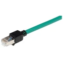 Omron Cat6a Ethernet Cable 4 Core, Green, 1.5 m, Copper Braid Screened, Low Smoke Zero Halogen XS6W-6LSZH8SS150CM-G