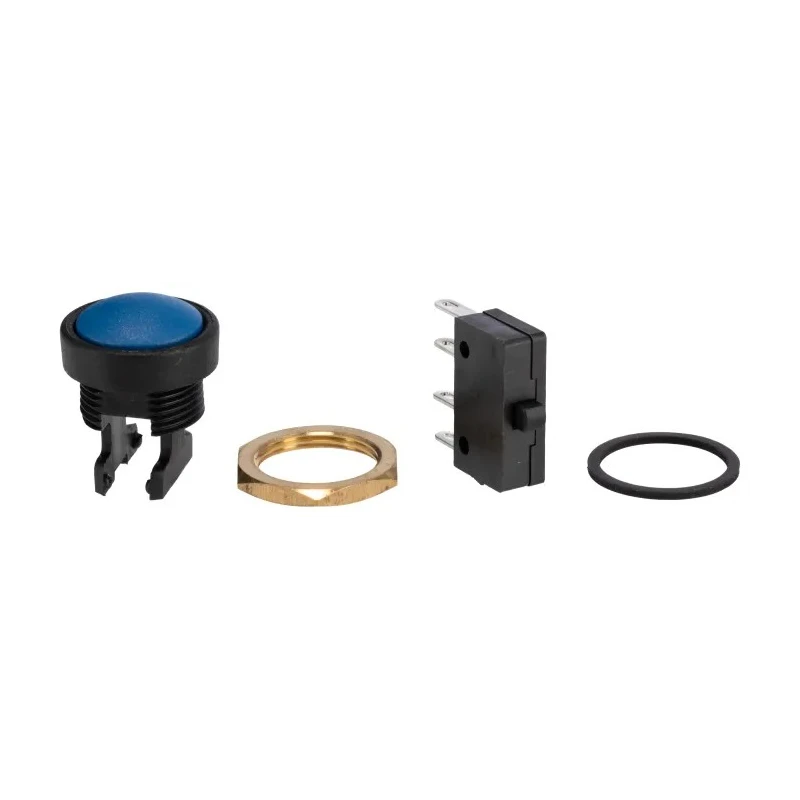 ITW Switches 49-59 Series Push Button Switch Momentary Panel Mount SPDT 16 mm Cutout Clear LED IP67 250 V AC 10A 49-59126