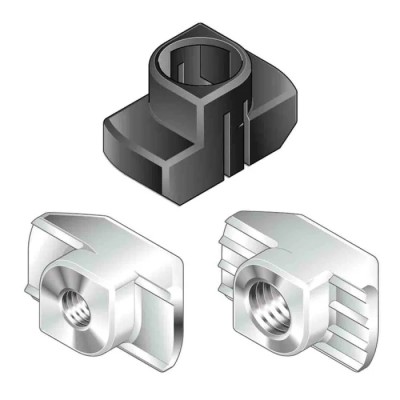 RS PRO Connecting Component T-Slot Nut M8 Thread, Compatible with 40 mm, 45 mm, 50 mm, 60 mm Strut Profiles 3842536603