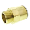 John Guest Brass Pipe Fitting Straight 3/4 in BSP Male Coupler, Male BSP 22 mm to Female 3/4 in 22MC(3/4)BRASS