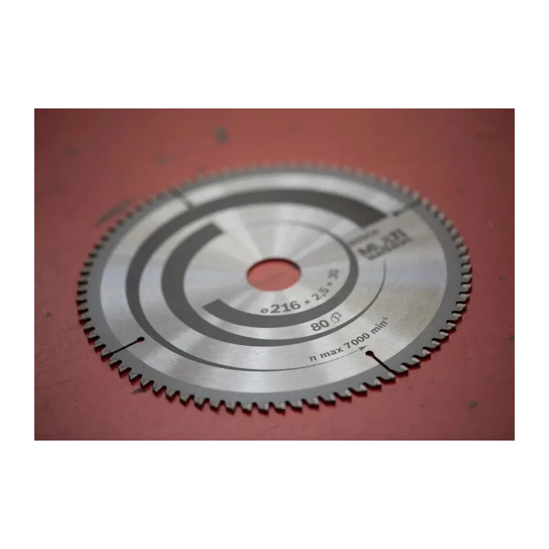 Bosch Circular Saw Blade 216mm Diameter, 80 Teeth Tungsten Carbide, Copper Aluminium Brass Cutting 2608640447