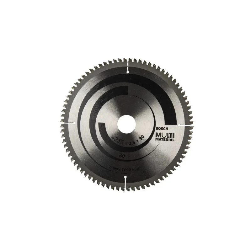 Bosch Circular Saw Blade 216mm Diameter, 80 Teeth Tungsten Carbide, Copper Aluminium Brass Cutting 2608640447