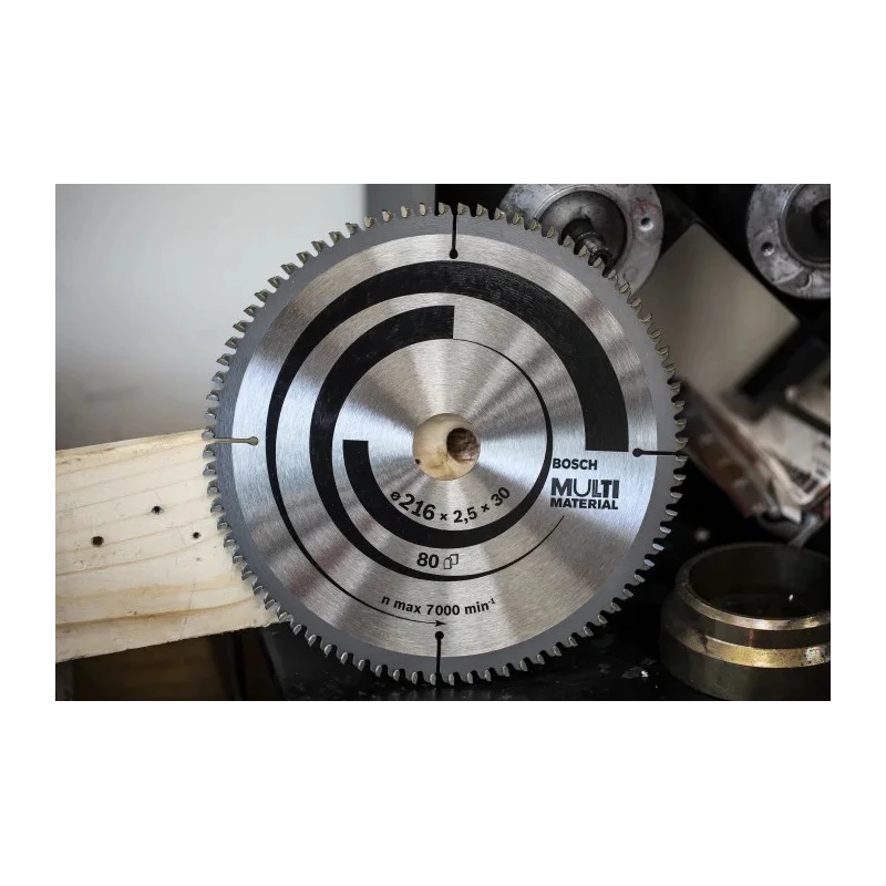 Bosch Circular Saw Blade 216mm Diameter, 80 Teeth Tungsten Carbide, Copper Aluminium Brass Cutting 2608640447