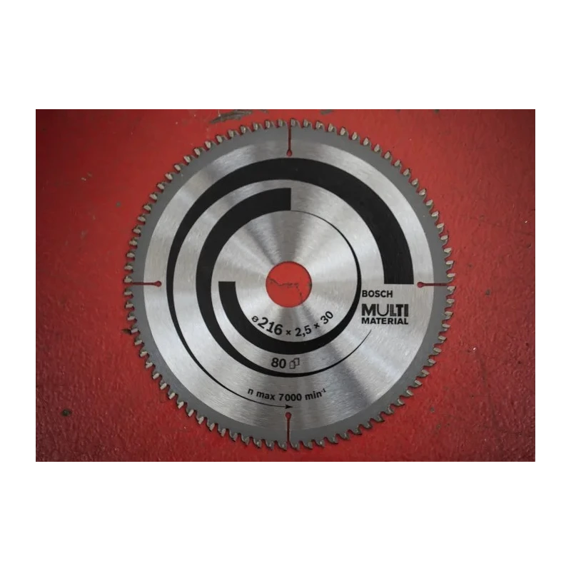 Bosch Circular Saw Blade 216mm Diameter, 80 Teeth Tungsten Carbide, Copper Aluminium Brass Cutting 2608640447