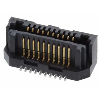 Samtec LSS Series Straight Surface PCB Header 20 Contacts 0.635 mm Pitch 2 Row Shrouded LSS-110-03-L-DV-A