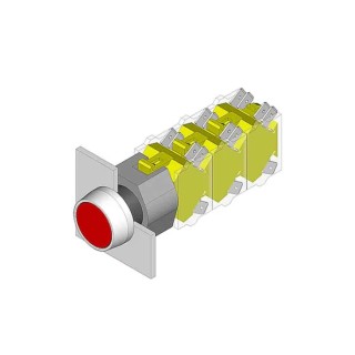 EAO 04 Series Black Momentary Push Button Head, 22.5 mm Cutout, IP65 0704.012.0.