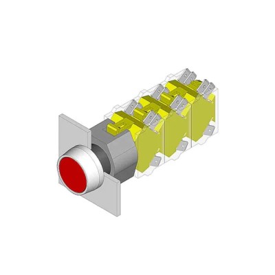 EAO 04 Series Black Momentary Push Button Head, 22.5 mm Cutout, IP65 0704.012.0.