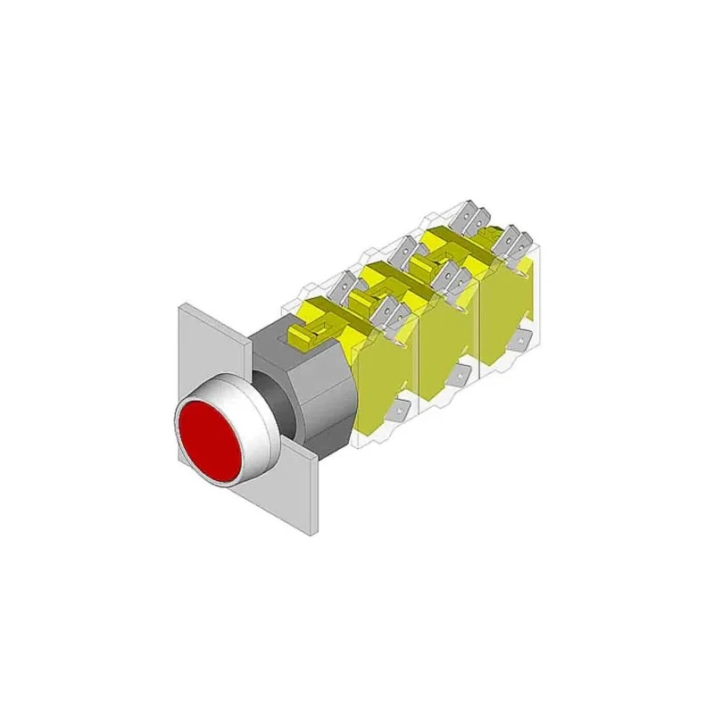 EAO 04 Series Black Momentary Push Button Head, 22.5 mm Cutout, IP65 0704.012.0.
