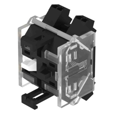 EAO Contact Block, 250V, 1 NO/1 NC, Push-in Terminal, 6A Current Rating 704.917.5