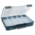 Raaco 20 Cell Black Polycarbonate Polypropylene Compartment Box 80mm x 415mm x 330mm 136334