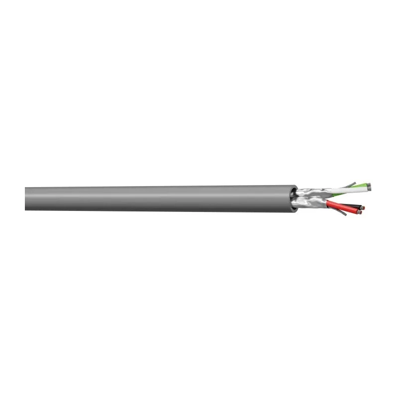 RS PRO Data Cable 2 Pairs 4 Cores 100 m Grey Sheath Low Smoke Zero Halogen 201-0523