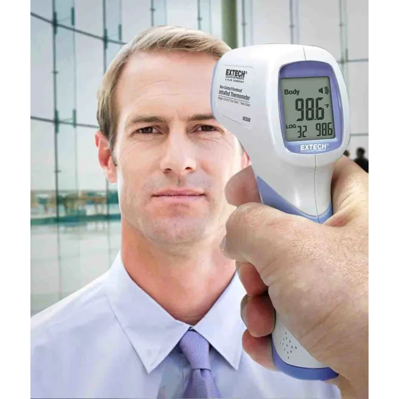 Extech Infrared Thermometer 32 °C Min, 42.5 °C Max, ±0.3°C Accuracy, Body Measurement IR200