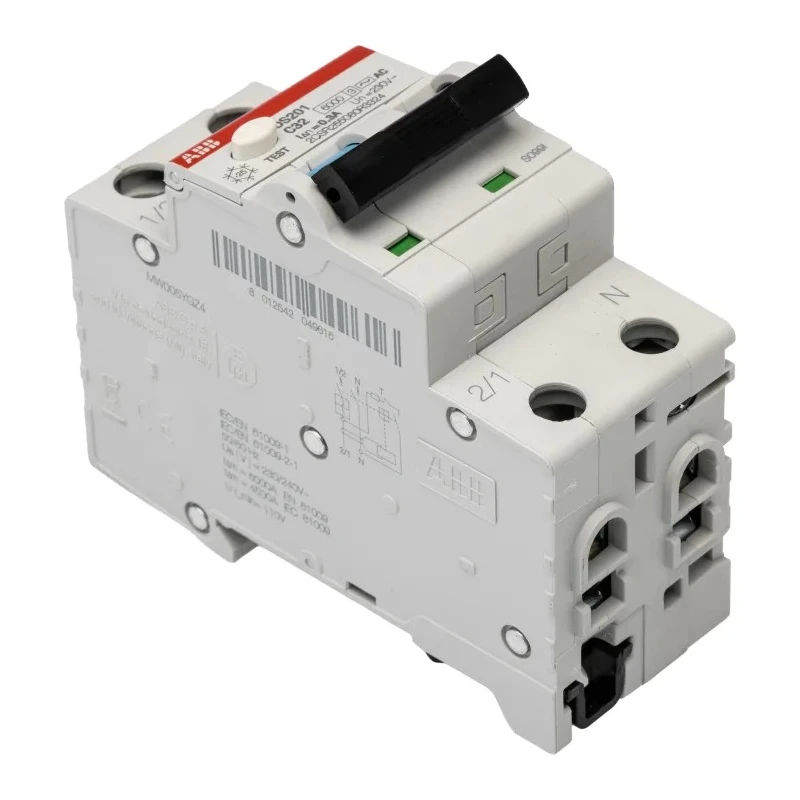 ABB Residual Current Circuit Breaker with Overload Protection 32A Current Rating 2-Pole 2CSR255080R3324 DS201 C32 AC300