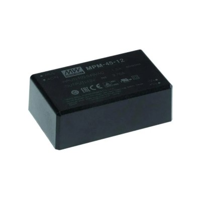 MEAN WELL High Density Small Size Medical Grade Switching Power Supply 24V DC 45W 80-264V AC MPM-45-24