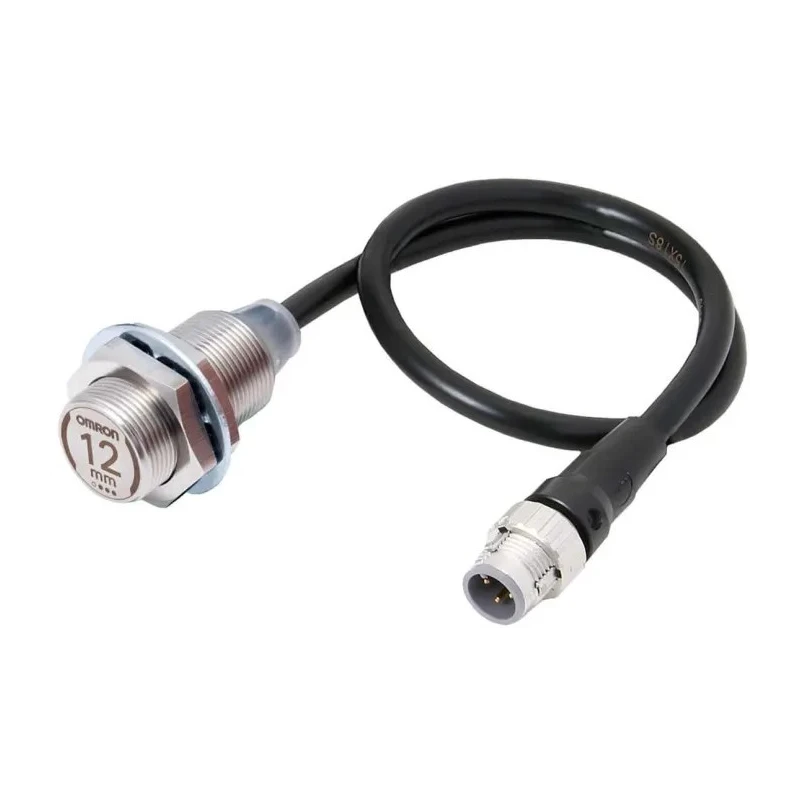Omron Threaded Barrel Inductive Proximity Sensor M18 x 1 Flush Mount 30V DC 200mA PNP 12mm Detection E2EW-X12B1T18-M1TJ 0.3M