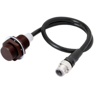 Omron Threaded Barrel Inductive Proximity Sensor M18 x 1, 30mm Length, PNP Output, 30 V DC, 200mA E2EW-QX12B3T18-M1TJ 0.3M