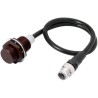 Omron Threaded Barrel Inductive Proximity Sensor M18 x 1, 30mm Length, PNP Output, 30 V DC, 200mA E2EW-QX12B3T18-M1TJ 0.3M