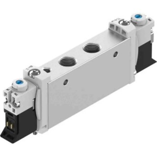Festo Solenoid Valve 5/3 Closed Electric G 1/8, Aluminium Alloy Body, 24V 0.7W, 650 L/min Flow VUVG-L14-P53C-T-G18-1P3