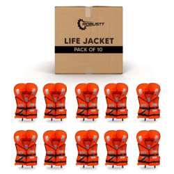 Buy Robustt Life Jacket Polyester Fabric with EPE Foam 10 pcs