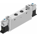 Festo Solenoid Valve 5/3 Closed Electric G 1/8, Aluminium Alloy Body, 24V 0.7W, 650 L/min Flow VUVG-L14-P53C-T-G18-1P3